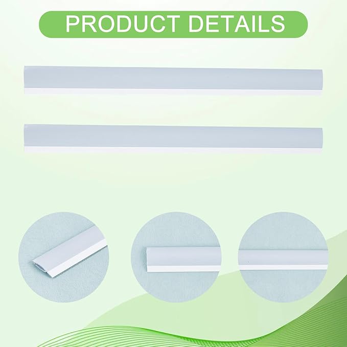 NICENEEDED 2Pcs Plastic Strip Replacement for Dustpan, 10.2" Clip-On Dustpan with Rubber Lip, Inlet Soft Pressing Strips Dustpans Edge Bar Garbage Shovel Closing Edges Straps