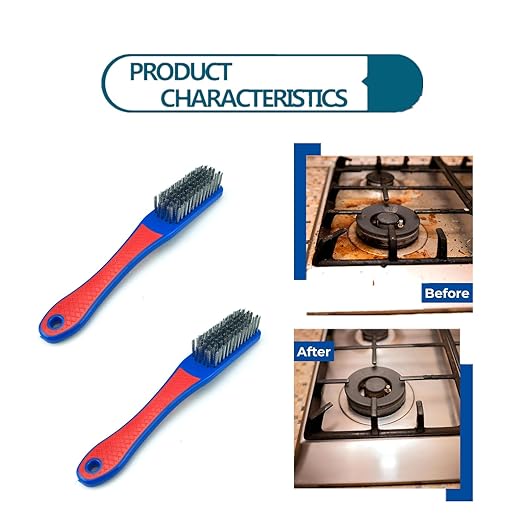 Wire Brushes for Cleaning,2 PCS Heavy Duty Stainless Steel Wire Scratch Brush Heavy Duty Wire Brushes for Metal Rust Cleaning,Paint Scrubbing