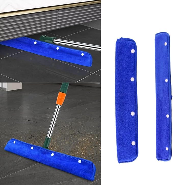 2 Pack Floor Squeegee Broom Cover Wrap Mop Sweeping Cloth Baseboard Cleaner Tool Adapter Converter for Multifunction Magic Broom Floor Squeegee Brooms Rubber Garage Shower Floor Scrubber