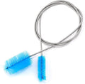 Annhua 39" Pipe Brushes Tube Cleaning Brush Flexible, Feeding Tube Brush Hose Cleaner Brush Long Metal Pipe Cleaner Brush for Drain Hole Dredging - Double-Headed Spring Brush - Blue