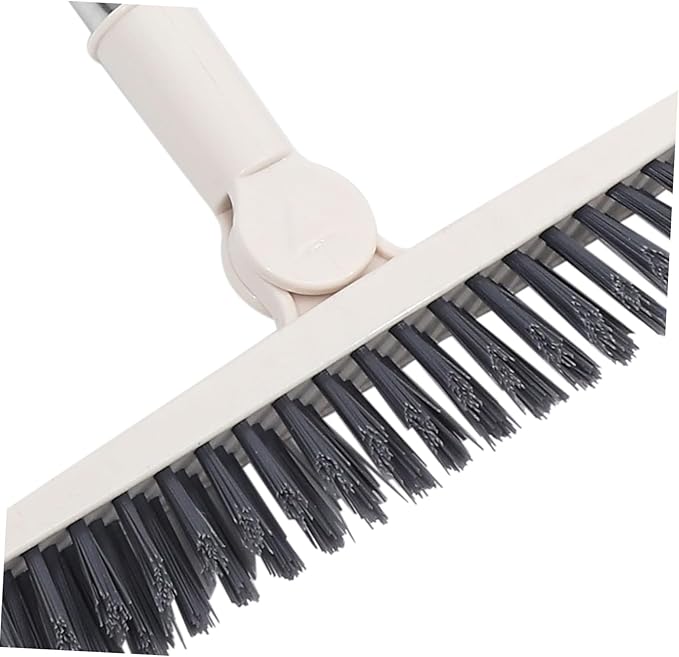 Rotatable Long Handle Floor Gap Brush with Stiff Bristles for Deep Corner Cleaning Multi Use Scrub Tool for Window Tracks Shower Doors Bathroom Grout and Sliding Door Crevices