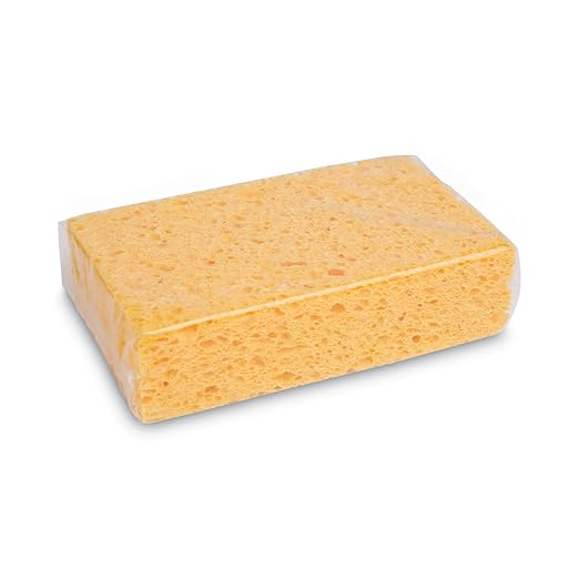 Boardwalk Medium Cellulose Sponge, 3.67 X 6.08, 1.55" Thick, Yellow, 24/carton