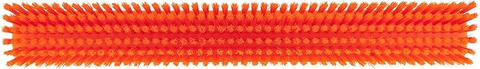 Vikan 31957 24" Heavy-Duty Push Broom, Soft/Stiff, Orange