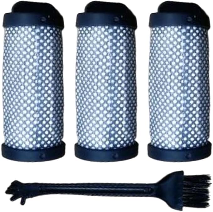 3-Pack Vacuum Filter Kit Fit For JIGOO T600 Bed Vacuum Cleaner, Washable Reusable Replacement Filters With Cleaning Brush For Home Cleaning