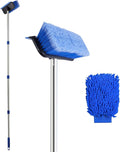60" Car Wash Brush with Long Handle, Soft Bristle Car Washing Brush Cleaning Brushes for Washing Exterior of RV, Truck, Boat, Solar Panel