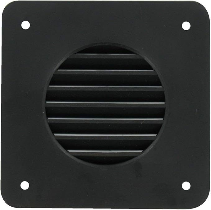 A.A Battery Box Vent System Louver Cover - Black - RV's, Campers, Trailers, Motorhome Repair (Louver Vent, Black)