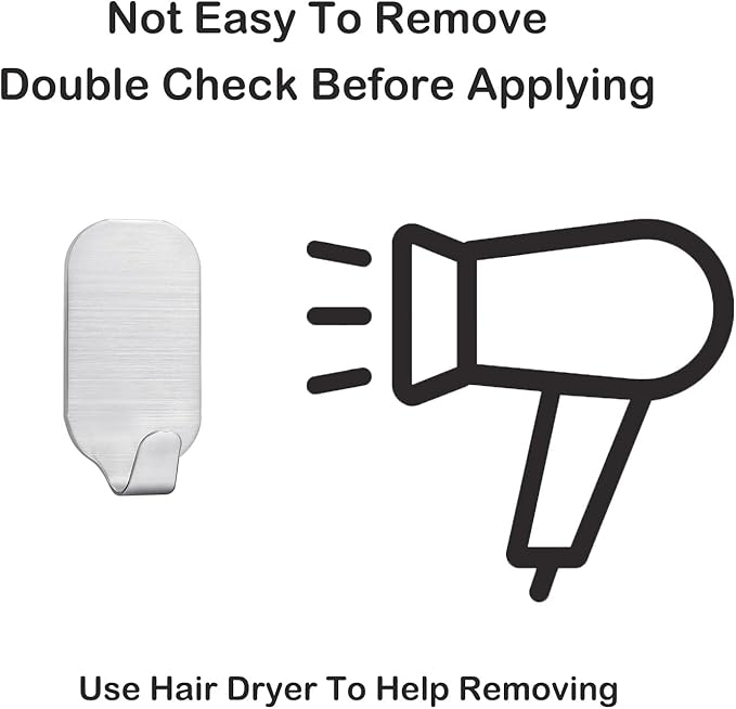 Small Self Adhesive Hooks for Hanging Heavy Duty Stick On Hooks for Wall Sticky Hooks, Pack of 10
