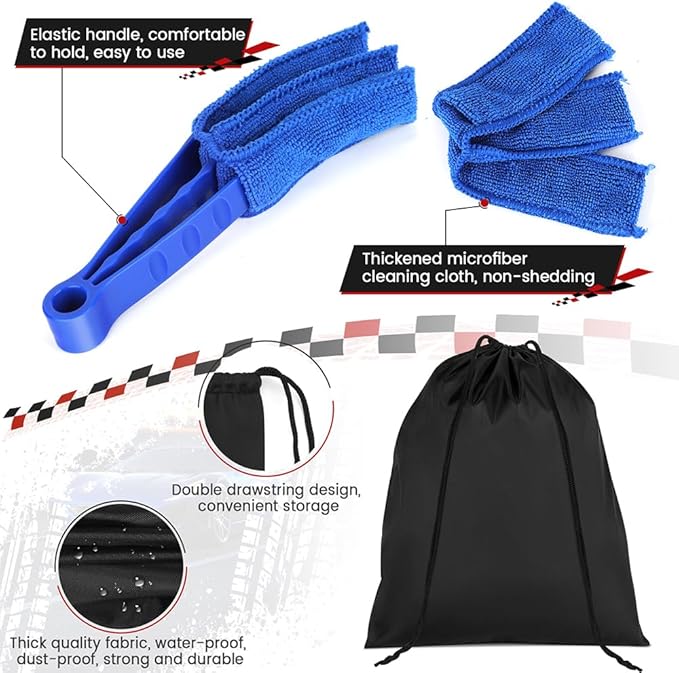 Car Detailing Brush Set, 11Pcs Car Detailing Kit Includes Car Interior Detailing Brushes, Car Wheel & Tire Brush for Rim Cleaner, Car Cleaning Brush for Dust, Engine Brush, Air Vent Brush
