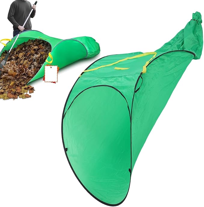 Pssopp Pop Up Leaf Collector, Portable Foldable Leaf Bags Dust Pan Convenient Effortless for Leaves Lawn Debris Grass Clippings Outdoor Gardening Leaf Removal