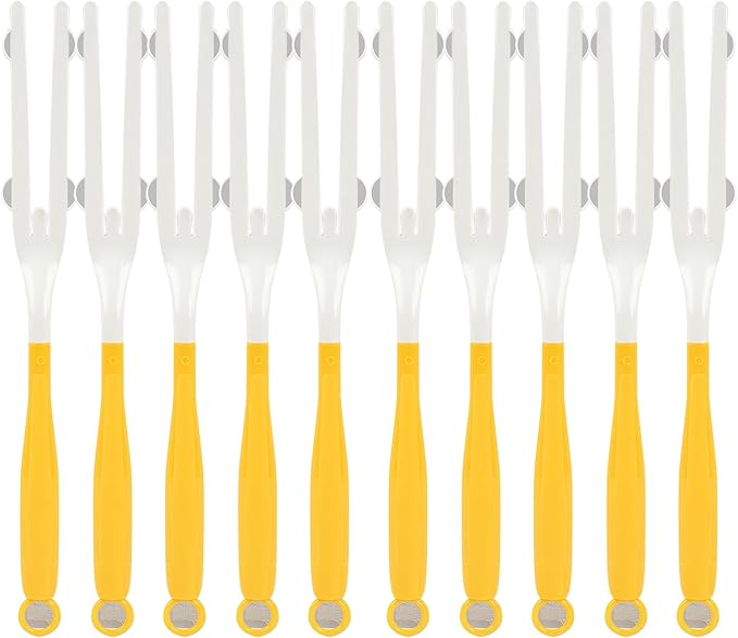 10 Pcs Duster Handle Compatible with Swiffer Duster, Thickened Material Replacement Extendable Dusters Mop Handles for Tight Spaces and Cleaning Car Blinds Furniture Electronics(Yellow)