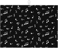 Music Notes Dish Drying Mat for Kitchen Counter Musicial Dish Drainer Rack Mats 16x18 Inches Absorbent Reversible Black Drying Pad