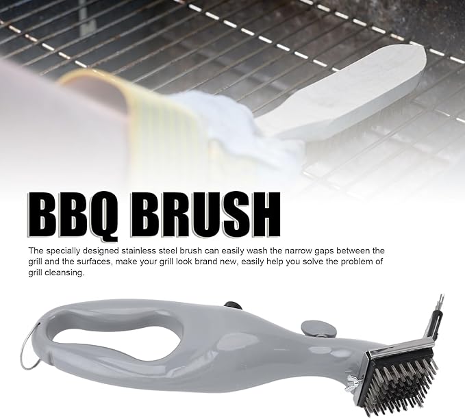 Grill Brush for Outdoor Grill, Portable Stainless Steel Steam Grill Brush, Deep Cleansing Steam BBQ Grill Cleaning Brush for Steel Cast Iron Ceramic Grills