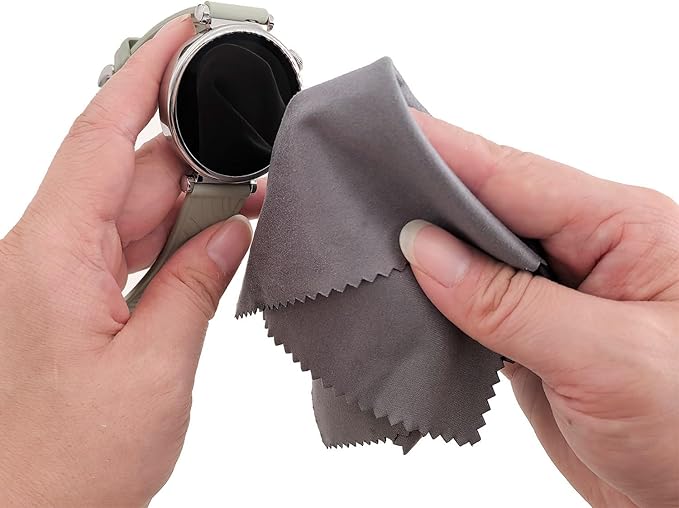 Microfiber Glasses Cleaning Cloth - 12 Pack (6 Black + 6 Blue), 7x6 Inches, Individually Wrapped, Reusable, Lint-Free Bulk Wipes Cloths for Eyeglass, Phone Screen, Cameras Lens & Electronics