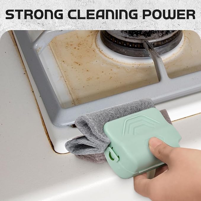 Magic Window Track Cleaner, 2025 Upgraded Handheld Cleaning Brush Set, for Window Slides Grooves, Tile Grout Lines, Shutter Slats, Car AC Vents & Narrow Gaps (Green 3PCS)