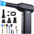 Compressed Air Duster, 3-Gear Electric Air Duster Rechargeable, Super Power Air Blower with Brushless Motor, Mini Blower for Computer, Keyboard, Car, House, Office, Outdoor, PC