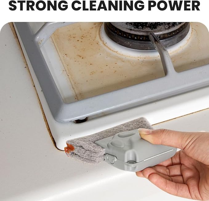 Magic Window Track Cleaner, Upgraded Window Groove Cleaning Brushes for Sliding Doors, Gaps, Tiles, Shutters, and Car Vents (1, Grey)