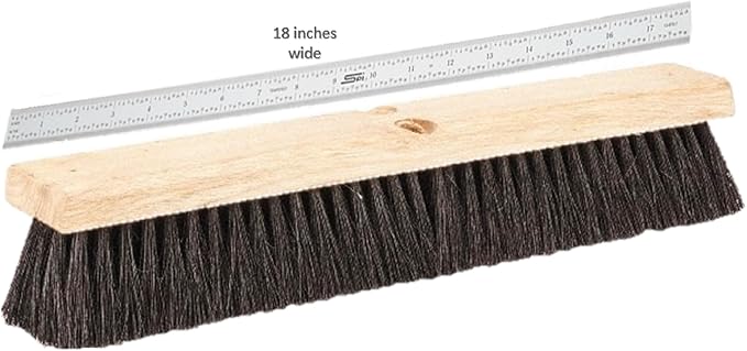 PRO SOURCE Tampico-Bristle Push Broom Head with Threaded Wood Block: 18" Wide