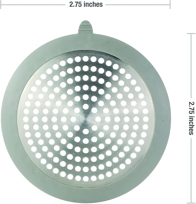 Danco 11040P Bathroom Sink Hair Catcher, Bathtub Drain Protector, Sink and Tub Strainer, 2-Pack