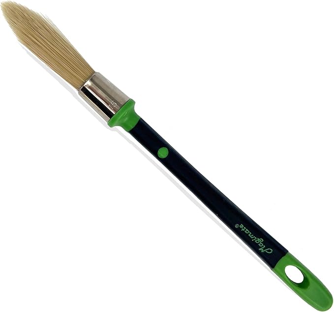 Small Paint Brush for Touch Ups, Trim Stain Brush for Sash, Baseboards, House Wall Corners and Art Application, One Singe Size 0.6-inch (15mm)