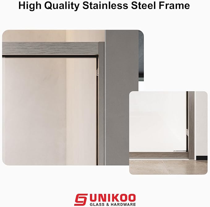 60" W x 60" H Double Sliding Frame Bathtub Door with 5/16" Clear Tempered Glass,Stainless Steel Roller Brackets,Waterproof Threshold Track,Easy-Cleaning Coating & Towel Bar/Knob, Brushed Nickel