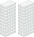 20Pcs Melamine Foam Sponge, 2X Density Magic Cleaning Eraser, Durable Multi-Surface Scrubber for Kitchen, Bathroom, Wall, Shoe, Car, Sink & Floor Household Cleaning Essentials (20 Pcs-2X Density)