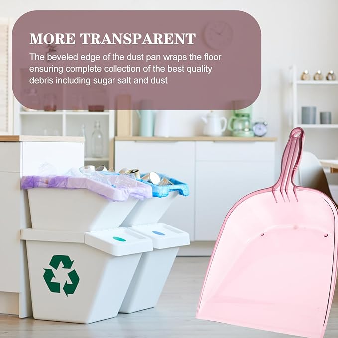 Dustpan Lightweight Handheld Dustpan Ergonomic Handle Capacity for Kitchen Home Bar Party