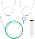 5pcs Sunroof Drain Cleaning Tool Kit, Long Pipe Cleaner Drain Unclogger with 1 Syringe Hose 2 Clean Brush 1 Syringe for Auto Car Sunroof Windshield