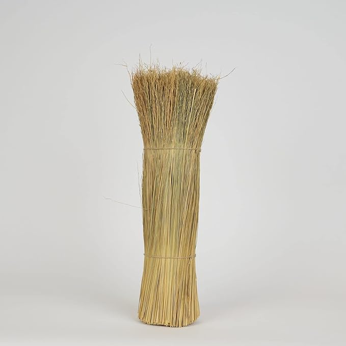 1 Pound Bundle Natural or Dyed/Colored Broomcorn Hurl for Broom Making and Crafting (Natural, 20 Inch)