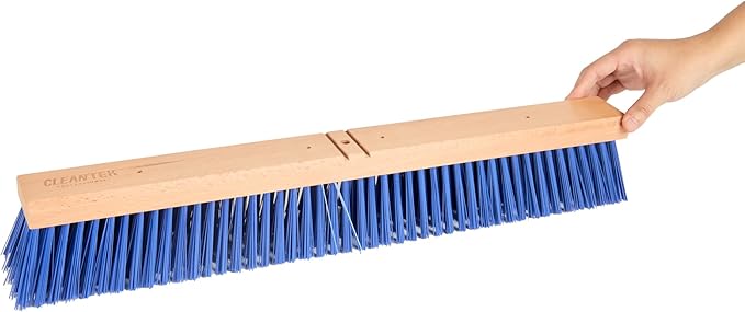 Restaurantware-BROOM HEAD ONLY: Clean Tek Professional 24-Inch Broom Head, 1 Heavy-Duty Push Cleaning Tool - Handle And Brace Sold Separately, Heavy Plastic Bristles, Wooden, Commercial Use