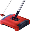 Manual 43inch Detachable Carpet Sweeper with 3 Rolling Brushes Wheels Large Waste Bin Floor Sweeper Brush for Pet Hair Dust Debris