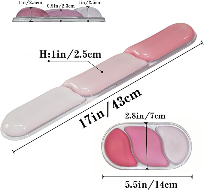 Ergonomic Cooling Gel Wrist Rest Pad for Computer Keyboard and Mouse, Arm Support with Non-Slip Base for Desk Cute Accessories (Classic, Red, Suitable for Keyboardand Mouse Set)