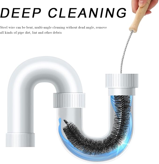 Radiator Cleaner Brush, 30 Inches Flexible Radiator Duster Cleaning Brush with Wood Handle, Radiator Coil Cleaning Brush Vent Cleaner for Vehicle Refrigerator Dryer (Full Bristle)