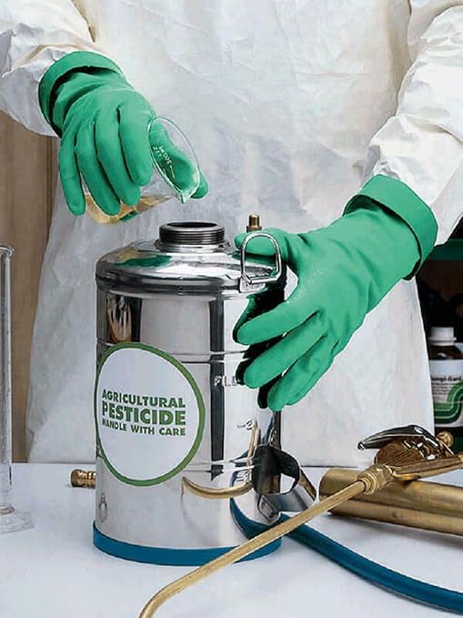 SHOWA 730 Nitrile Chemical Resistant Safety Glove with Cotton Flocked Liner, Food Safe, 15 Mil Thick, 13" Length, X-Large (12 Pair)
