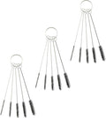 MEETOOT 15-Piece 4-Inch Nylon Tube Brush Set, Straw Cleaning Brush, Carburetor Cleaning Brush, Small Wire Brush, Cleaning Tools, Black