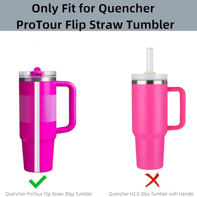 Straw Replacement Fit for Stanley Quencher ProTour Flip Straw Tumbler 30oz,4Pack Clear Reusable Drinking Straw with Cleaning Brush Compatible with Stanley Quencher ProTour 30oz Cup