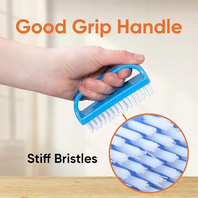 Nail Brush for Cleaning Fingernails, Nail Scrubber Brush, Toe Foot Hands Fingernail Brush Cleaner- Small Scrub Brush- All-Purpose Stiff Cleaning Brush for Home, Kitchen, Work, 9 Pack - Superio