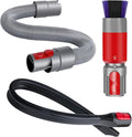 3-in-1 Vacuum Accessories Bundle for Dyson, 23'' Crevice Tool + 63'' Extension Hose + Scratch-free Dusting Brush for Dyson GEN5 G5 V15 V2 V11 V10 V8 V7, Car Detailing, Dryer Vent, Delicate Surfaces