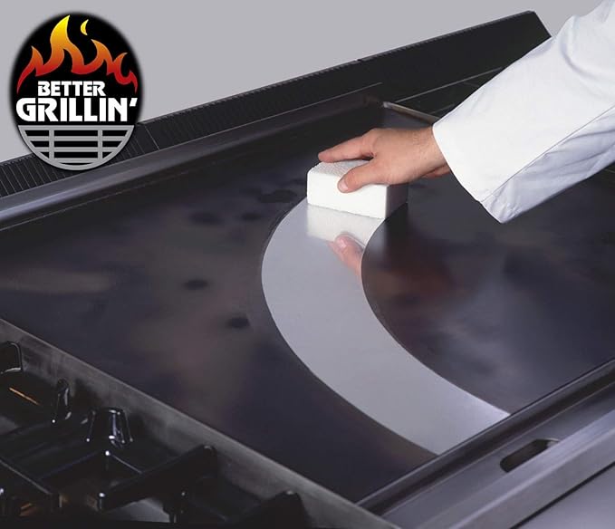 Better Grillin Scrubbin Stone Grill Cleaner Handle-Protect Hands & Nails When Scouring Grill/Griddle with Scrubbin Stone