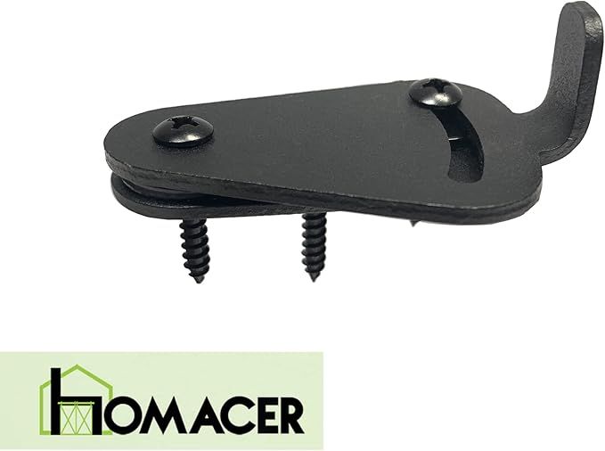 Homacer Sliding Barn Door Hardware Black Teardrop Lock