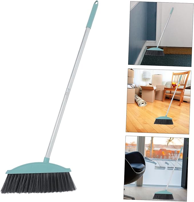 Heavy Duty Handle Broom for Indoor and Outdoor Cleaning Soft Bristles for Dust and Pet Hair Removal Floor Sweeper for Use