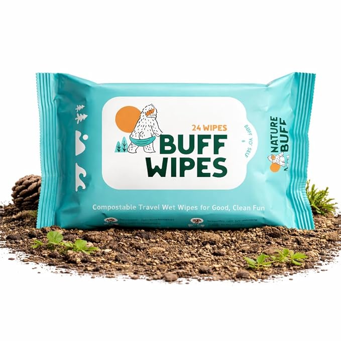 Outdoor Camping Wet Wipes Extra Thick Biodegradable Camping & Travel Wipes Plastic Free Body, Face & Hand Cleansing Cloths for Hiking (Wet Wipes, 24 Count (Pack of 1))