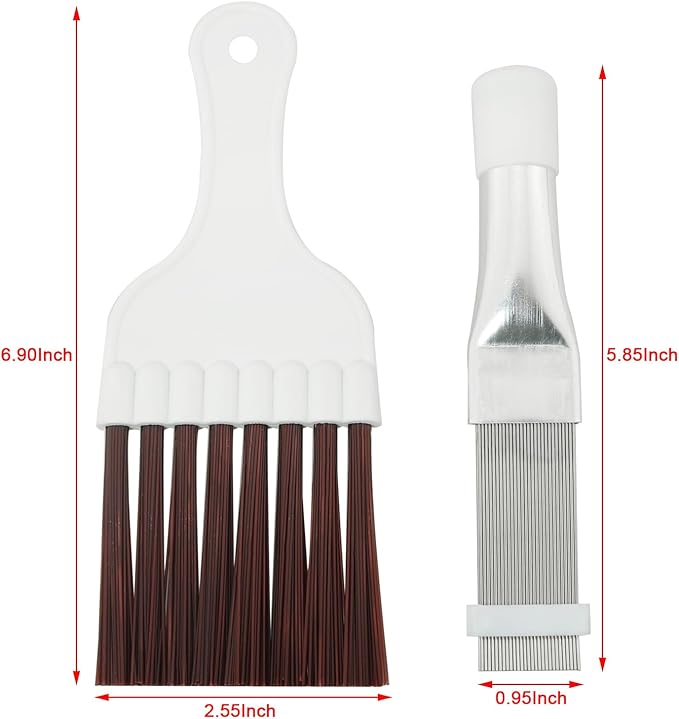 Air Conditioner Condenser Fin Comb Air Conditioner Fin Cleaner Refrigerator Coil Cleaning Whisk Brush Metal Fin Evaporator Radiator Repair Tool
