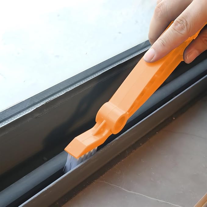 Mini Duster for Car Air Vent, Vehicle Air Conditioner Cleaner & Brush with Cloth for Keyboard, Automotive Dust Collector Cleaning Cloth Tool, Universal for SUV Sedan Truck (Orange)