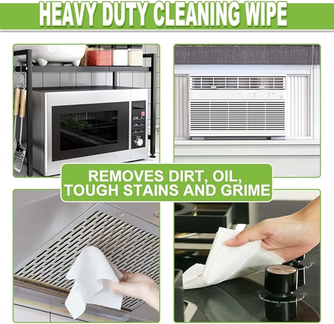 Air Jungles All Purpose Cleaning Wipes 70 Count, Bleach Free Extra Large 8" x 10" Heavy Duty for Car Interior, Kitchen, Bathroom, Countertop, Office, Tools - Non-Toxic Safe for Multi-Surface