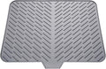 Silicone Drying Mat, 23"X17" With Built-in Drain Lip,Heat-Resistant,Eco-friendly,Hygienic Drying Pad,Leak-Proof and Non-Slip,Silicone Dish Drying Mat for Kitchen Counter or Sink（Gray 23X17）