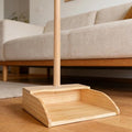 Wooden Dustpan – Long Handle Standing Dust Pan for Home, Lobby, Shop, Garage & Yard