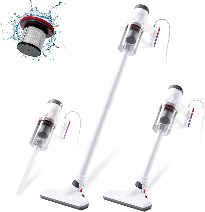 Corded Vacuum Cleaner, Handheld 5-in-1 Stick Lightweight Vacuum Broom Car Vacuum for Pet Hair Hardwood Floor Cat Litter Cleaning