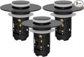 Hibbent 3 Pack 3 in 1 Bathroom Sink Drain Strainer, Universal Pop Up Stopper, Removable Stainless Steel Filter Basket Hair Catcher, Sink Plug for 1.1''~2.36'' Basin, Brass Bullet Core, Matte Black