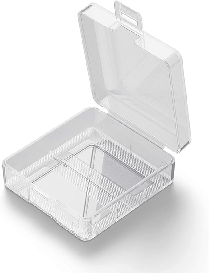 Heyiarbeit Battery Storage Case Holder Box for 2 9V Batteries, Clear Color (2 Pack)