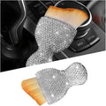 Bling Car Detailing Brush, Crystal Rhinestone Non-Scratch Vehicle Cleaning Dust Brush for Air Vent & Dashboard, Soft Bristles Automotive Interior Cleaning Tool, Universal Fit (White)